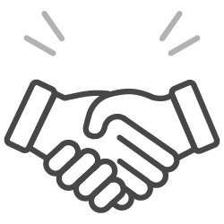 Illustration of a handshake symbolizing partnership