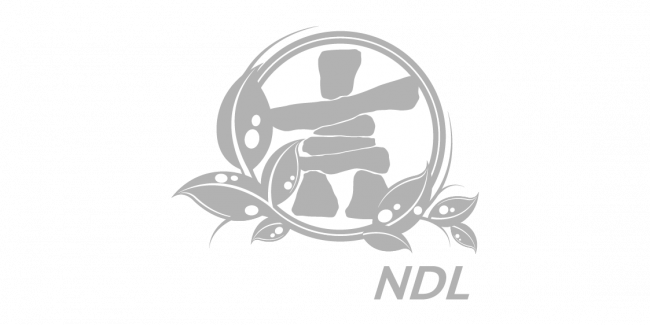 NDL logo with stone circle and leaves
